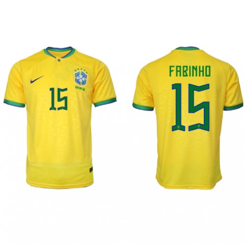 Brazylia Fabinho #15 Koszulka Podstawowych MŚ 2022 Krótki Rękaw